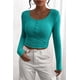 thumbnail image 3 of Camisa PRETTYGARDEN 2025 de manga larga Henley Malachite XXL, 3 of 9