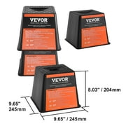 VEVOR Trailer Jack Block, 6000 lbs Capacity per RV Leveling Block, High-quality Polypropylene RV Camper Stabilizer Blocks, RV Travel Accessories Use for Any Tongue Jack, Post, Foot,5th Wheels,4-Pack