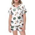 thumbnail image 2 of MIASHUI Ensemble de Pyjama 2 Pcs pour Enfants Garçons Haut à Manches Courtes et Shorts Imprimés Mignons, Blanc, 10-11 Ans, 2 of 4