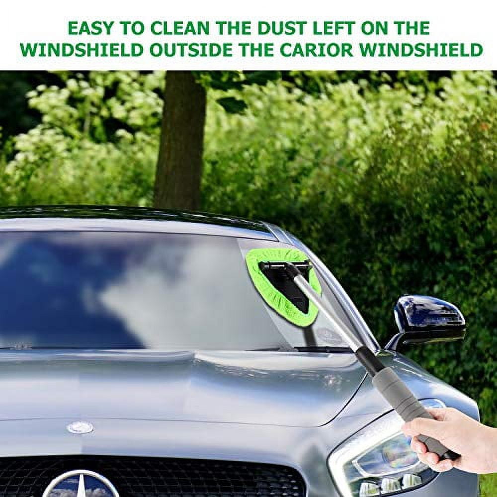 Xindell Mirror Cleaning Squeegee - Telescopic Long Handle Car Rearview  Wiper - Auto Window Cleaner Tool for Exterior and Interior Cleaning - Side