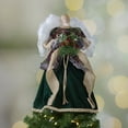 thumbnail image 2 of Northlight 18" Red and Green Angel in a Dress Christmas Tree Topper Accented with Holly Berries -, 2 of 5