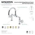 thumbnail image 5 of Kingston Brass KS2172RKX Webb Bridge Bathroom Faucet with Knurled Handle and Push Pop-up Drain, Polished Brass, 5 of 7
