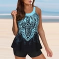thumbnail image 2 of FhsagQ Ensembles de Maillots de Bain pour Femmes Ensemble Bikini Sans Entrejambe Maillot de Bain Numérique Taille Imprimé Bikini Bretelles Réglables Maillot de Bain Plus Tankinis Ensemble Bleu TTG, 2 of 8