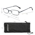 thumbnail image 4 of EYE ZOOM 5 Pairs Unisex Classic Rectangular Metal Frame Reading Glasses, Mul-color+1.25, 4 of 5