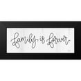 thumbnail image 2 of Imperfect Dust 24x11 Black Modern Framed Museum Art Print Titled - Family is Forever, 2 of 5