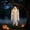 A, variant on Halloween Hanging Swing Ghost LED Light Decor with Remote Control, Tulle Ghost Holding Pumpkin Lantern Lamp, Warm Glow Spooky Hanging Ornament
