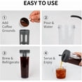 thumbnail image 4 of Portable Cold Brew Coffee Maker 34oz/1L Iced Coffee Maker and Tea Brewer Leak-Proof Removable Fine Mesh Filter Perfect for Outdoor Camping Trip (Dark Grey), 4 of 5
