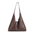 thumbnail image 1 of Bolso de hombro grande de PU bolso de mujer de estilo informal bolso de viaje (café), 1 of 9