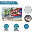 thumbnail image 5 of Puerto Rico Flag Frog Coconut Trees Placemats Set of 6,Wipeable Washable Table Mats for Dining Tables, Ocean Beach Place Mats for Kitchen Event Party Tabletop Decor, 5 of 9