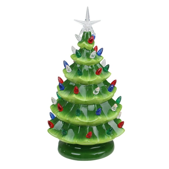 Northlight LED Lighted Retro Christmas Tree with Star Topper - 12.5"