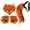 Brown, variant on 3Pcs Halloween Fluffy Fox Mask Paws and Tail,Realistic Fox Mask Furry Therian Gear for LARP Party