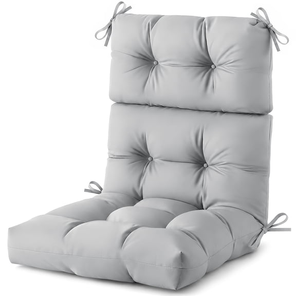 Panpaddle Outdoor High Back Chair Cushion, 44” x 22” Waterproof Outdoor Rocking Chair Cushion with Ties, Seat Pads Back Cushions for Outdoor Furniture Porch