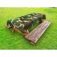 thumbnail image 1 of Camo Outdoor Tablecloth, Classical American Commando Uniform Inspired Pattern Forest Tile, Decorative Washable Fabric Picnic Table Cloth, 58 X 84 Inches,Forest Green Pale Green Brown, by Ambesonne, 1 of 2