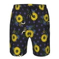 thumbnail image 4 of Kdxio Sunflowers Pattern Mens Casual Shorts - Drawstring Summer Beach Sports Shorts for Men, 4 of 9