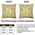 thumbnail image 4 of Yellow Floral Block Print Pillow Covers 20x20 Set of 2 Rustic Old Style Modern Vintage Flower Pattern Cream Decorative Throw Pillow Cases Outdoor Farmhouse Decoration for Sofa Couch Bed, 4 of 6