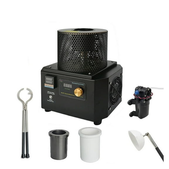 1200 Degree 1-3 KG Portable Fast Heating Temperature Control Induction Melting Furnace Gold Smelting Machine Jewelry Making Tool