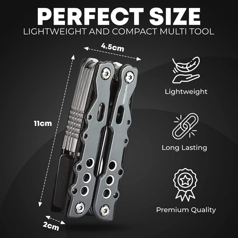 14-Function Stainless Steel Pocket Knife - Camping Tools Supplies
