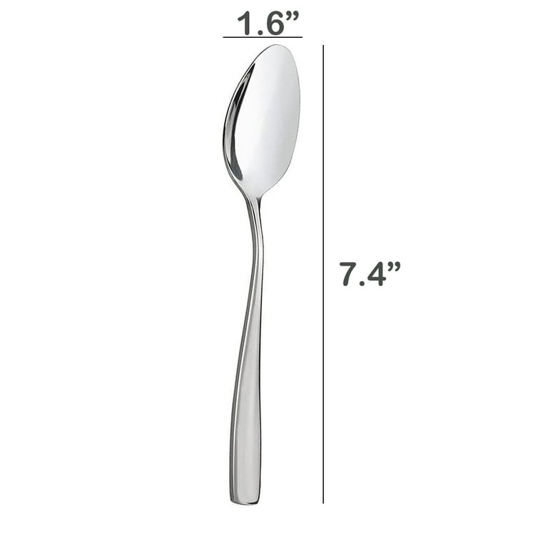 Lvelia 16-Piece Food Grade Stainless Steel Spoons, Metal Spoons, Silverware  Spoons, Tablespoons for Home and Restaurant, Silver