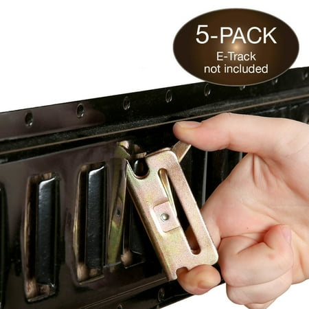 

5 Loose E-Track Spring Fittings for Creating Custom TieDown Straps Hammocks Cargo Nets Load Bars Hooks Shoring Beams Gear Racks. Heavy Duty Steel Fittings Insert Into E Tracks.