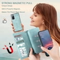 thumbnail image 2 of for Samsung Galaxy S20 FE 5G Wallet Case, Detachable PU Leather Magnetic flip Phone Case Wallet with Card Holder Wrist Strap Zipper Wallet for Women/Men, S20 FE 5G Phone Case 6.5inch(Blue), 2 of 14