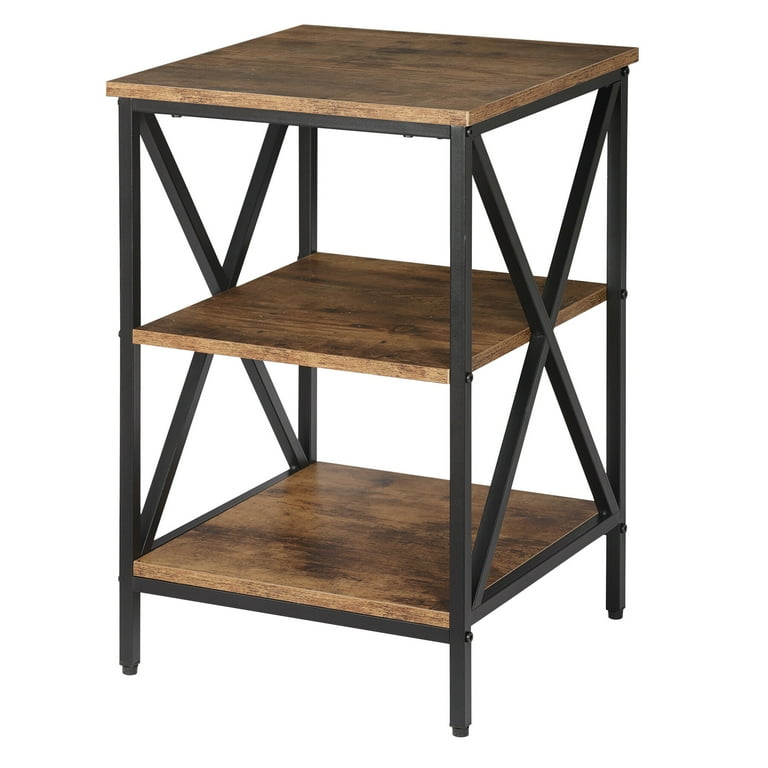 SIEVE(シーヴ) bow center table with rack ZENSTYLE 3-Tier Open Shelf Storage Space End Table for