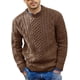 thumbnail image 5 of Suéter rosa para hombre, suéter de otoño e invierno de color sólido, suéter de punto con flores retorcidas para hombre, 5 of 6