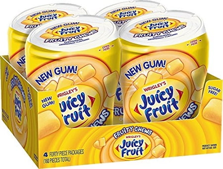 Juicy Fruit Fruity Chews Gum, (Pack of 4)