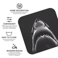 thumbnail image 3 of Rateoe Black And White Shark Drawing Drink Coasters Set of 4 Leather Coasters Spill Protection for Table Desk,Durable and Non Slip Leather Coaster ,4 Inches Drink Mats-Square, 3 of 6