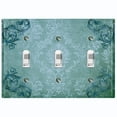 thumbnail image 1 of Metal Light Switch Plate Cover Sea Green Elegant Damask Wallpaper WAL030, 1 of 13