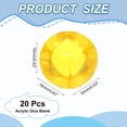 thumbnail image 2 of 16 mm Clear Acrylic Dice Blank, 20 Pcs Standard Game Dice Rounded Corner for Board Games Teaching, Yellow, 2 of 7
