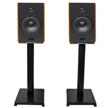 (2) Rockville HD5 5" Powered Bookshelf Speakers Bluetooth Monitors w/21" Stands
