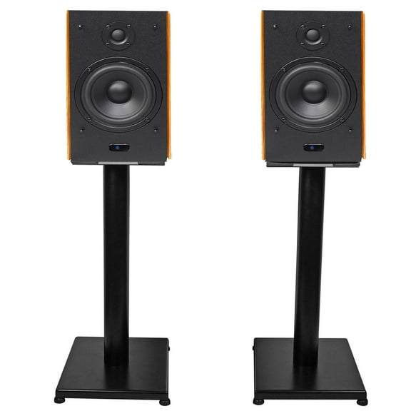 (2) Rockville HD5 5" Powered Bookshelf Speakers Bluetooth Monitors w/21" Stands