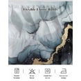 thumbnail image 5 of Abstract Art Marble Texture Ruffle Bed Skirt California King Size Black Grey Gold Gradient Modern Art Adjustable Elastic Dust Bed Skirts Wrap Around Bedskirt Wrinkle Free Easy Fit with 16 Inch Drop, 5 of 8