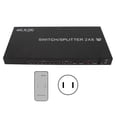 thumbnail image 1 of Interruptor de interfaz multimedia HD 2x8 4Kx2K Distribuidor de interfaz multimedia HD de 2 entradas y 8 salidas con control remoto IR Enchufe estadounidense, 1 of 10