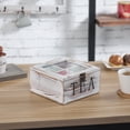 thumbnail image 6 of MyGift 7-inch Rustic style Whitewashed Wood Tea Bag Storage Box, 6 of 7
