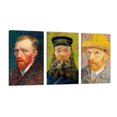 thumbnail image 1 of Cuadro Decorativo Tríptico Vertical Van Gogh Retratos Canvas Revolution  Set De 3 Cuadros 30x45 cm, 1 of 5