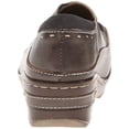 thumbnail image 3 of Womens Closed-Back Hand-Painted Leather Clogs - Gray - European Size 40, 3 of 7