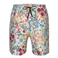 thumbnail image 3 of Fotbe Trendy Floral Design Trajes de Baño Estampados para Hombre, Shorts de Verano de Secado Rápido, Ropa de Playa, Bañadores-Large, 3 of 6