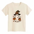 thumbnail image 5 of Qopobobo Halloween Shirts for Kids Girls Halloween Short Sleeve T-Shirt for Kids Size 7-8 Years(Beige, 7-8 Years), 5 of 5