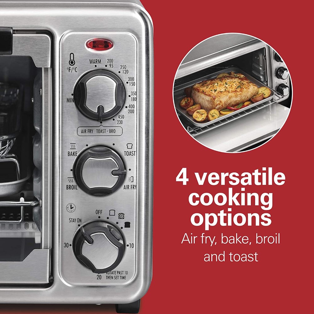 Hamilton Beach Sure-Crisp Air Fryer Toaster Oven, 6 Slice Capacity, Stainless Steel Exterior, 31413 - image 2 of 3