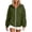 Army Green, variant on Women's Hooded Jacket with Side Pockets Adjustable Drawstring Hood Sweatshirt Jacket Comfort Casual Zip Up Hoodies for Women Trendy Ruched Long Sleeve Plain Sweatshirt M