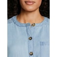 thumbnail image 4 of Time and Tru Women's Short Sleeve Shirt Dress, 4 of 5