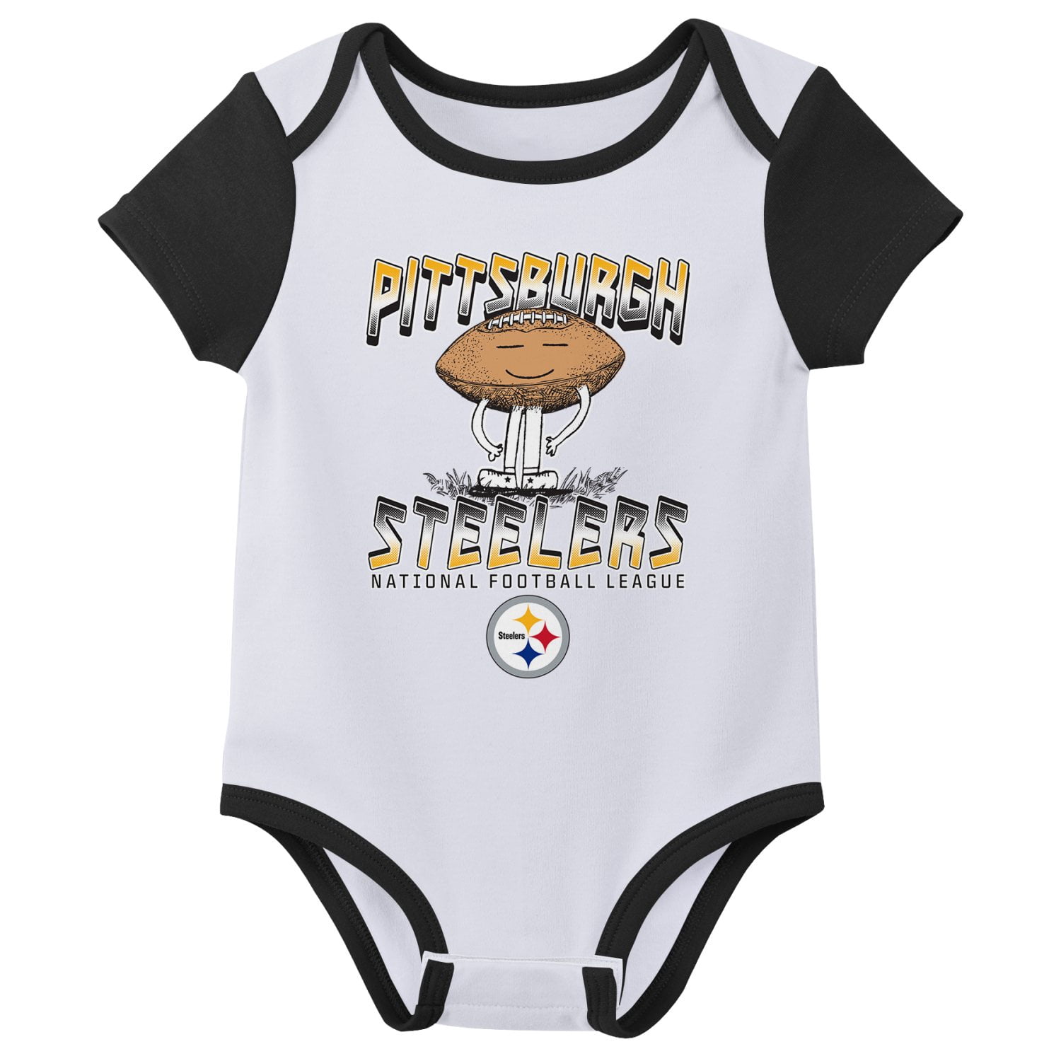 PITTSBURG STEELERS NFL Infant Boys 3 Pack Onesie Game Day Fan Apparel