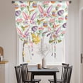 thumbnail image 3 of Easter Tie Up Curtains for Windows, Adjustable Balloon Window Shades, Spring Rabbit Ears Eggs Carrots Floral Green Plaid Kitchen Window Treatments Farmhouse Short Curtains with Rod Pocket 42"x45", 3 of 8