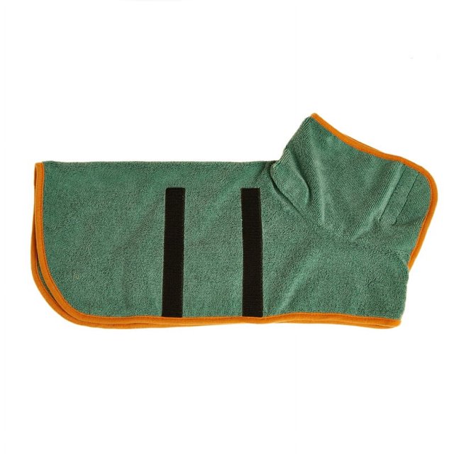 Toalla de baño para abrigo de secado para perros, material de microfibra, bata de baño para perros súper absorbente de secado rápido, absorción de humedad de secado rápido para mascotas con cuello y