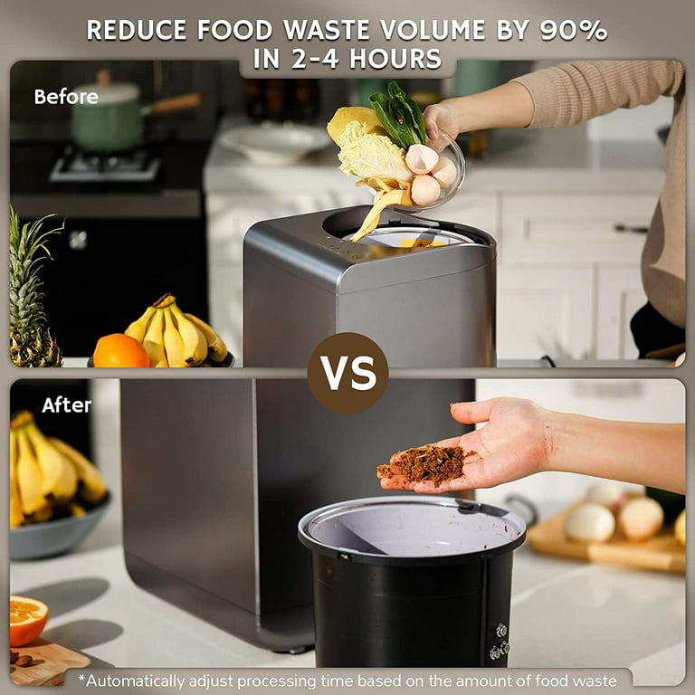 GEME | World's First Bio Smart Electric Composter Kitchen, Turn Food Waste  into Real Organic Compost No Dehydration - 19L Food Cycler Compost Machine