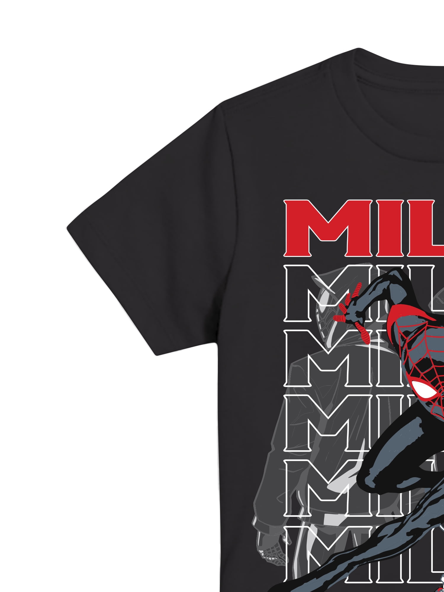 Spider-Man, Boys' & Big Boys', Miles Repeated, Short Sleeve, Graphic T-Shirt, Sizes 4-18