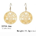 thumbnail image 5 of EUEAVAN Gold Eye of Horus Anka Circular Pendant Stainless Steel Earrings Ancient Egypt Jewelry, 5 of 5