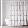 thumbnail image 4 of Quick-Dry Shower Curtain, Waterproof Washable Polyester Fabric, Semi-Transparent Bathroom Curtain with 12 Hooks, 180 x 200cm, White, 4 of 5