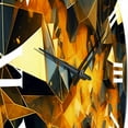 thumbnail image 5 of Designart "Cubist Visions in Gold I" Cubism Oversized Wall Clock, 5 of 5